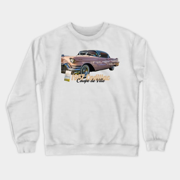 Restored 1957 Cadillac Coupe de Ville Crewneck Sweatshirt by Gestalt Imagery